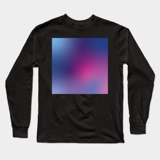 Cool Blue Purple and Pink Gradient Long Sleeve T-Shirt